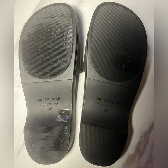 Black balenciaga clog pool slides - Picture 2 of 6